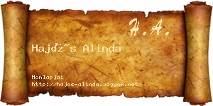Hajós Alinda névjegykártya
